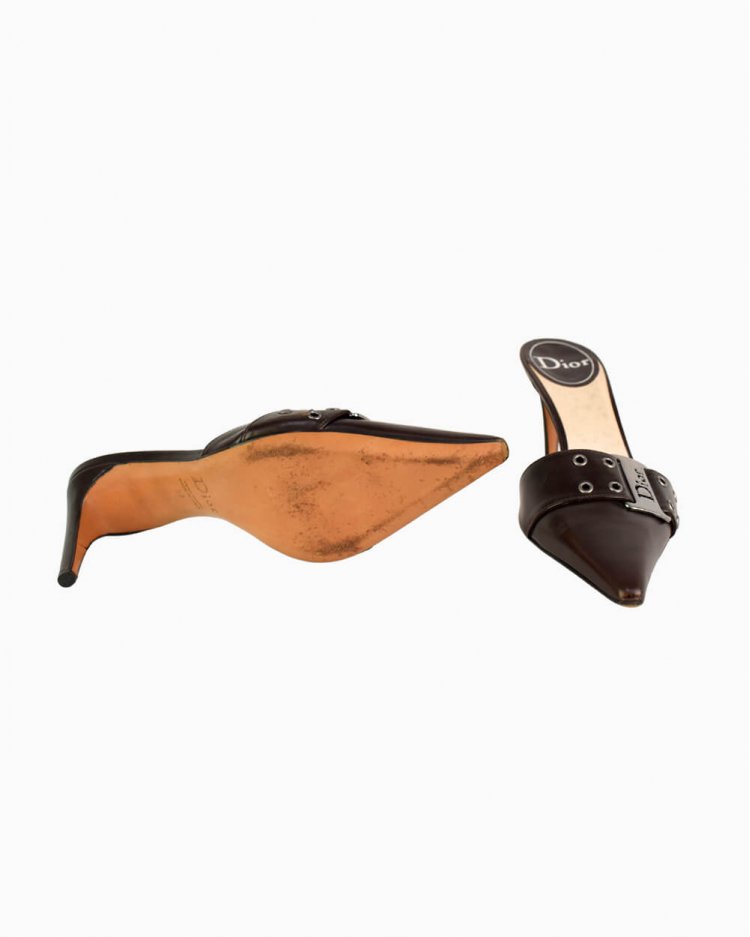 Mule Dior Vintage Christian Dior 2002 S/S Collecion Marrom